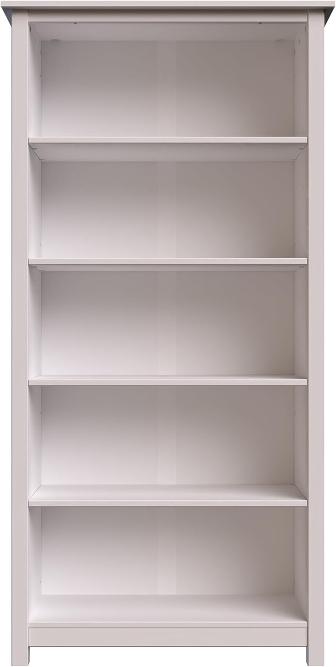 From the Tree Furniture Solid Pine Wood Bookcase – Tall Bookshelf with 4 Adjustable Shelves for Home, Office & Kids Room