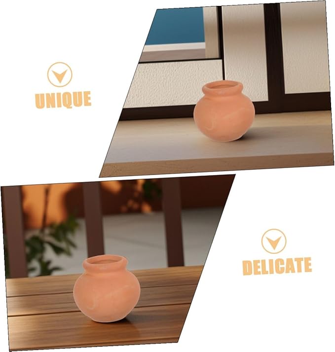 Mini Terracotta Succulent Pot Breathable Clay Planter for Indoor Outdoor Gardening DIY Crafts Home Decor