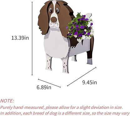 English Springer Spaniel Dog Planter Plant Pots,Cute Dog Flower Planter,Gifts for Pet Lovers,Unique Animal Plant Pots,Office,Indoor Outdoor Garden Decor