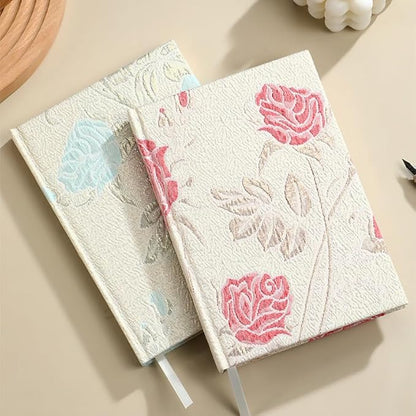 Journals for Women, Wide Ruled, A5, 6x8, Hardcover, Lay Flat, Writing Notebook, Personal Journal, Husband and Wife Journal, Anniversary Journal, Wedding Notebook, Red Rose Gifts for Her