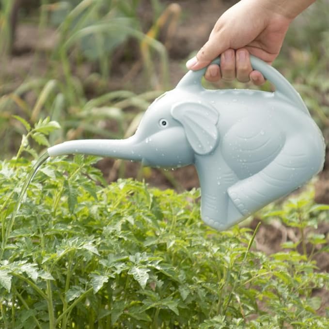 2pcs 2pcs Watering Can with Long Spout for Indoor Outdoor Plants Lightweight Ergonomic Handle Cute Animal Shape Garden Watering Kettle in Blue