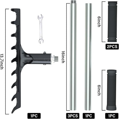 5.5FT Garden Rakes with Anti-Slip Grip Handles for Various Gardening Tasks