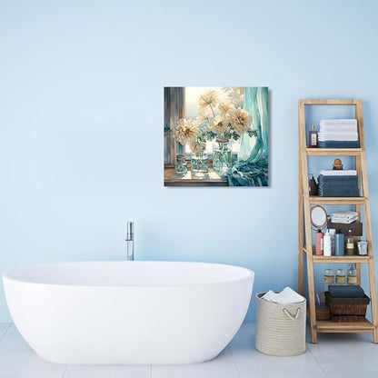 LAIART Modern floral wall art bathroom wall decor canvas picture print