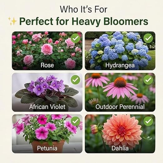BuildASoil Vegan Bloom Booster & Flower Fertilizer - Plant Food for Organic Hydrangea, Roses, Hibiscus, and Vegetables - Natural Soil Flower Food - Best Fertilizer for Vegetable Garden - 5 LB Bag