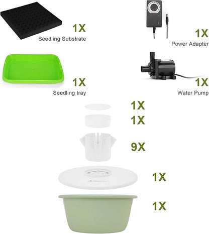 Vertical Hydroponic Growing System – Indoor & Outdoor Herb Garden Tower, 36 Plant Pods with Timer, Smart Automated Hydroponic System for Vegetables, Herbs, and Fruits