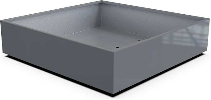 Plantercraft Powder-Coated Aluminum Planter Box - Square Cube - Metal All Weather | Indoor Outdoor | Made in USA | Fully Assembled