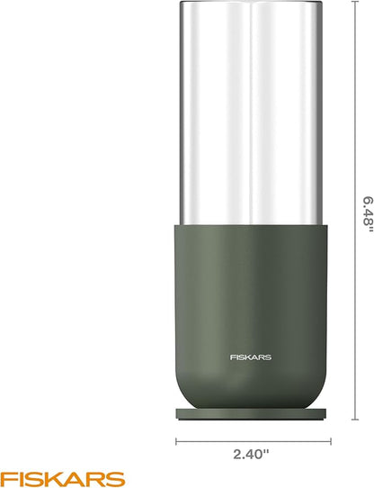 Fiskars Plant Propagator, 1 Piece – Single Decorative Glass Propagation Vase with Metal Base for Rooting Plant Cuttings and Hydroponic Display