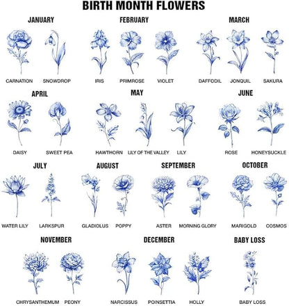 Personalized Ceramic Plant Pot - Toile De Jouy Birth Flower Grow an Old Friend - Trendy France-China Inspired Design - Christmas Birthday Gift for Girl Friends Besties BFF Best Friend