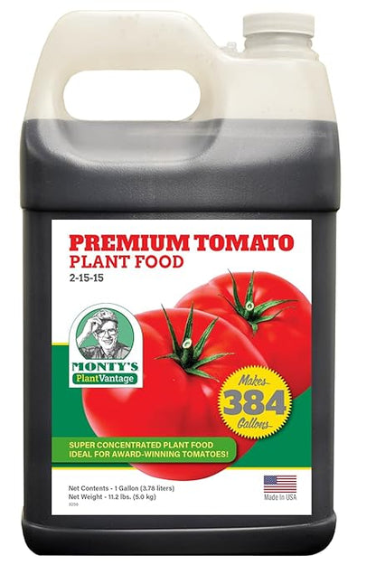 PlantVantage Premium Tomato Plant Food-Concentrated Fertilizer with Humic Acid & Zinc Nitrogen-Supports Strong Roots,Enhances Blooms & Yields-Easy Application for Root Feeding or Foliar Spray 1-Gallon