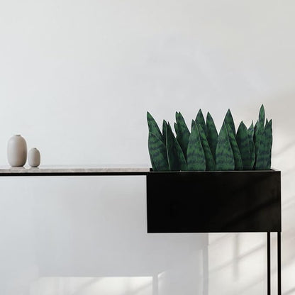summer flower 9inch 10pcs Fake Snake Plants Leaves Set Artificial Small Sansevieria Leaves Faux Snake Plant Stems for Home Office Indoor Room Decor Desk DIY Outdoor Front Porch DIY Decorations