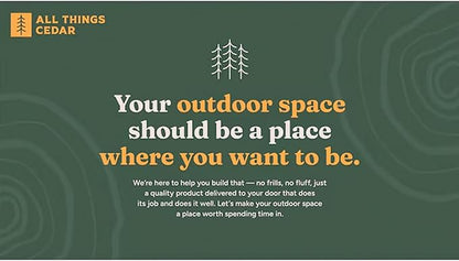 All Things Cedar 4 Foot Cedar Box Planter, Elevated Outdoor Garden Bed, Natural