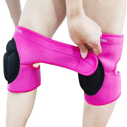 Plus Size Knee Pads For Cleaning Floors, Gardening, Women Pad With Soft Inner Liner, Adjustable Kneeling Suitable for Christmas for Garden, Flooring, Yard Working,Pink XL (1 Pair)