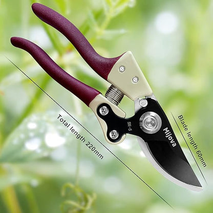 Professional Pruning Shears, Heavy Duty Garden Scissors & Flower Trimmers, Ultra Sharp Japanese SK5 Blade, Ergonomic Handle, Garden Pruners with Arthritis, Perfect Gardening Clippers (purple)