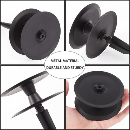 4PCS Garden Hose Guide Spike, Metal Hose Guides for Garden Heavy Duty, Cast Iron Garden Hose Guides for Outside, Rustproof Coated Hose Guide Stakes for Lawn & Yard, Plant & Flower Bed Protection