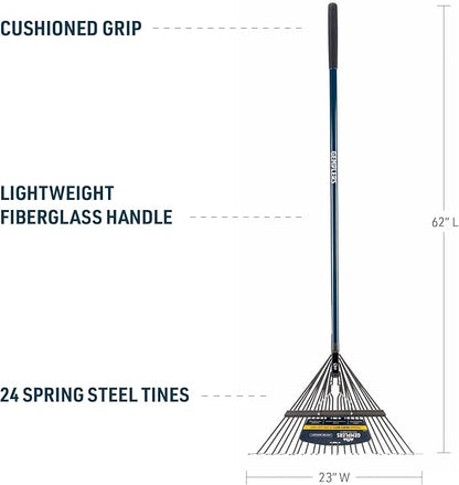 Gemplers 24-Tine Leaf Rake with Fiberglass Handle (1)