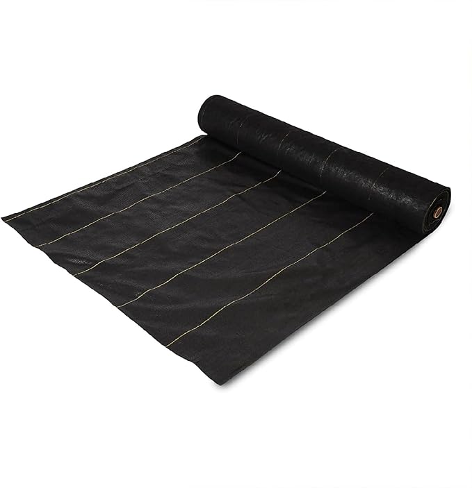 Dewitt 3-Pack Sunbelt Weed Barrier Fabric 3.2 oz, 6 x 300 Feet – Heavy-Duty Ground Cover Mat for Greenhouse Floors, Garden Rows, Raised Beds, Yard Gardening, and Outdoor Landscape Protection