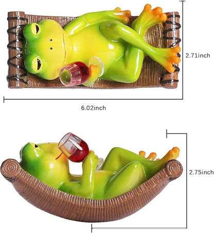 Garden Frog Statues for Garden Decor Cute Resin Hanging Decorations for Indoor Outdoor Tree Ornaments Figurines for Outside Gifts for Mother Day Christmas