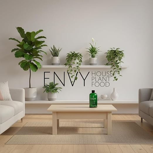 ENVY House Plant Food – Advanced Liquid Fertilizer for Indoor Plants – All-Purpose One-Part Formula for Stronger Roots, Greener Leaves & Faster Growth (32oz)