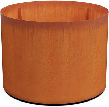 PLANTERCRAFT Corten Steel Metal Planter Box, Round Sizes, Modern Garden Steel planters for Commercial and Residential Outdoor Use.