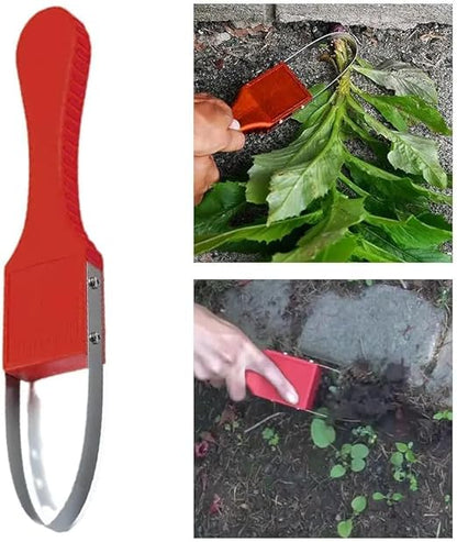 Garden Bandit Hand Loop Weeder Tool - Ergonomic Root Remover with Stainless Steel Loop, Portable Gardening Tool for Weeding & Loosening Soil, Handheld Weeder (24cm)