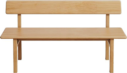 Outdoor indoor Bench,39.3 Patio Garden and balcony Wooden Bench, Weatherproof Sturdy Wood Garden Bench with Seat for Porch, Park, Backyard, 800 Lbs Max Load, 2-Person log color Loveseat with Backrest