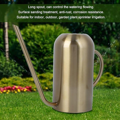 1.5L Watering Can Indoor Plants, Stainless Steel Watering Can with Long Spout Irrigation Tool Modern Style for Indoor Outdoor House Plants Flower