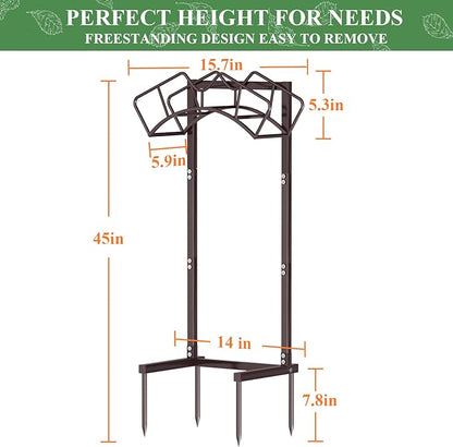Super Stable Garden Hose Holder, Detachable Water Hose Holders Hose Storage Hold 160-Feet Hose, Water Hose Holder for Outside, Yard, Lawn, Farm (Bronze)
