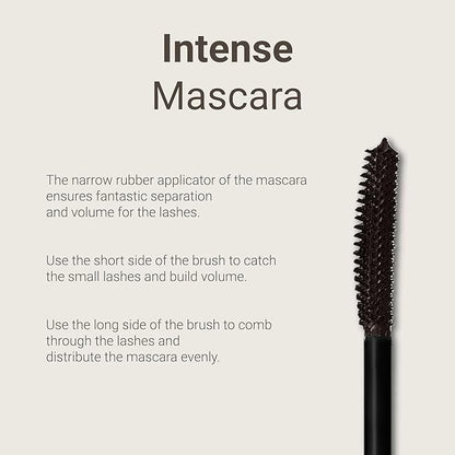 Hypoallergenic Mascara Sensitive Eyes - Smudge-Proof, Sweatproof, Lengthening Mascara with amazing separation of the lashes - Vegan, Non Toxic Mascara Black (Brown, 9 ml)