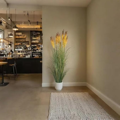 57" (4.8ft,2Pack) Pampas Grass Potted Plants,Artificial Tall Grass Faux Plants Fake Grass, Faux Pampas Grass Home Decor As Plant Room Decor Floor Plants