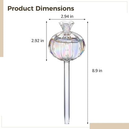 6 Pcs Plant Watering Globes, Glass Self-Watering Globes, Guava-Shaped, Automatic Irrigation Bulbs for Indoor Outdoor Potted Plants