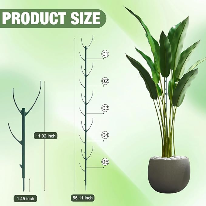 Stackable Monstera Plant Support Stakes,Garden Plant Stakes for Indoor and Outdoor Plants,Garden Accessories for Climbing Potted Plants,Plant Holder Stick for Support Tall Potted Plants(10pcs)