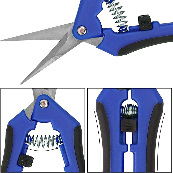 20 Pack 6.5 Inch Garden Pruning Scissors, Hand Pruner with Stainless Steel Blades, Sharp Point Gardening Shears Cutter, Gardening Pruning Shear, Supplies & Accessories(Blue)