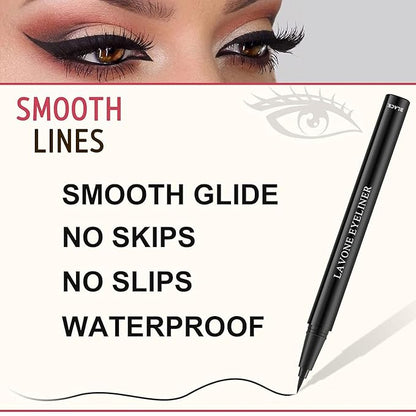 LAVONE Eyebrow Pencil Kit with Microblading Pen, Clear Gel, Eyeliner, Dual-ended Brush, Waterproof, Smudge Proof, Long Lasting Makeup Formula, Eyebrow Pencils for Women - Soft Brown