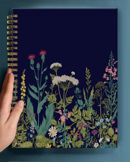 Spiral Journal Notebook,A5 Hardcover Lined Journals for Women Girl 6 x 8.3 in,120 Pages Thick Paper,Cute College Ruled Writing Notebook for Gifts Office Work School(Garden Flower)