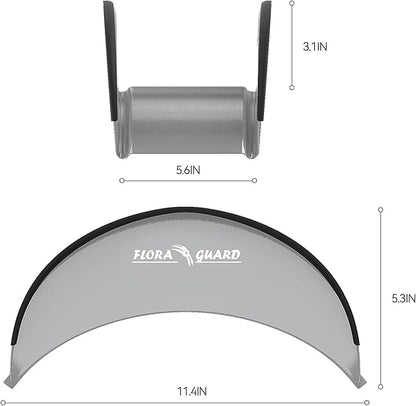 FLORA GUARD Garden Hose Holder, Heavy-Duty Metal Hose Hanger, Holds Up to 125 ft, Gaeden Hose Wall Mount for Outdoor Patio, Rust and Slip Resistant (Gray)