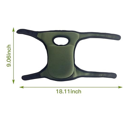 Gardening Knee Pads for Women Men Neoprene Adjustable Straps with Non-Slip Cap Comfortable Cushion for Yard Work Cleaning Flooring, Green