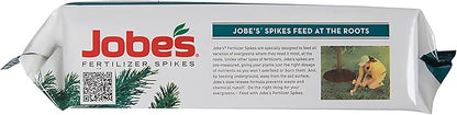 Jobe’s Slow Release Evergreen Fertilizer Spikes, Easy Plant Care for Cypress, Arborvitae, Pine, Cedar, and Many More Acid Loving Trees, 15 Count