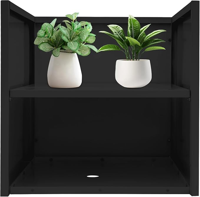DYNAMI Square Planter Box with Removable Partition,26x26x26in Steel Metal Planters Large Cube Plant Pot for Outdoors,Modern Heavy Duty Flower Pot for Patio, Deck, Yard, Garden (Black, 26inch)