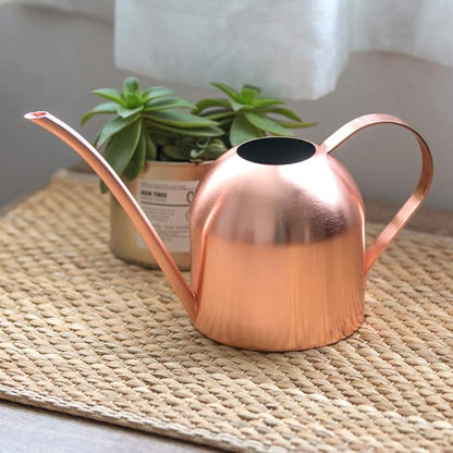 Stainless Steel Water Can for Indoor Plants and Garden (Rose Gold 30 oz)