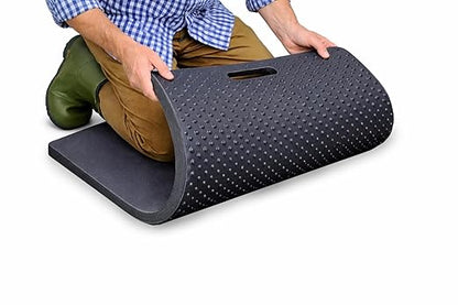 Rhino Knee Pad, Knobbed Back Heavy-Duty Industrial Kneeling Pad, Non-Slip, Waterproof, Oil-Resistant Comfort Mat for Wet and Slippery Work, Stadium Seat, Bleacher Seat (Black, 16" X 18" X 1")