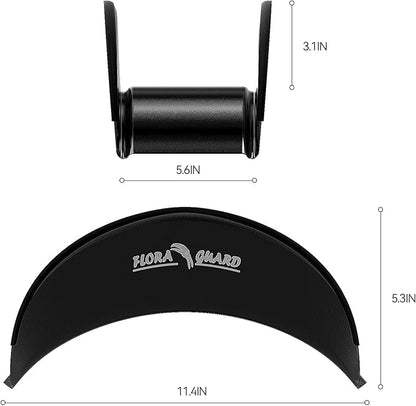 FLORA GUARD Garden Hose Reels, Hose Holder Wall Mount - Heavy Duty Metal Hose Hanger Holds Up to 125Ft, Garden Water Hose Holder for Outside Yard, Anti-Rust Anti-Slip (2pcs Black)