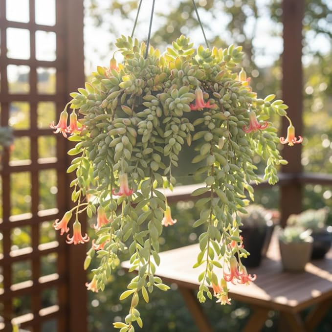 Live Cotyledon Pendens Plant, Trailing Succulent in 4Inch Pot for Indoor Planting