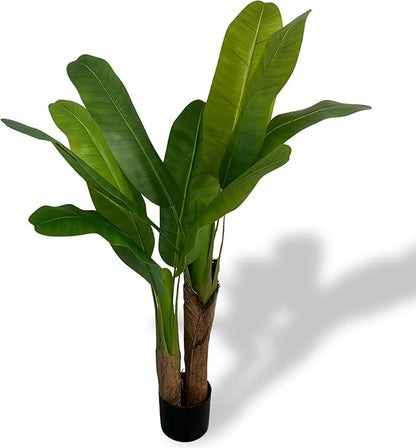 XBrand 47.2-Inches Artificial Banana Tree in Pot for Indoor Outdoor Home Office Store, Great Housewarming Gift