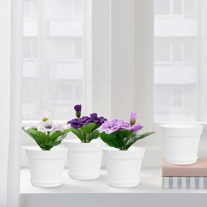 GARDIFE 20 Pack 4 inch Plant pots, planters for Indoor Plants, Flower pots, White