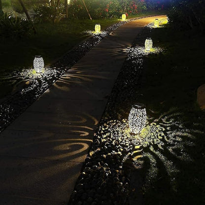 esgarden 2 Pack Upgraded 15 Lumens Outdoor Lanterns Gardening Gifts Patio Solar Lantern Hanging Powered Lights Waterproof Decorative Lamp Tabletop Decor Outside Decorations Table Christmas Gift Bronze