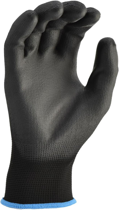 G & F Work Gloves for Men, Lightweight Grip, Polyurethane Coated, Touchscreen Compatible, Flexible & Breathable, Durable Construction, Ideal for Gardening, Mechanics, and General Duty Tasks, 12 Pairs