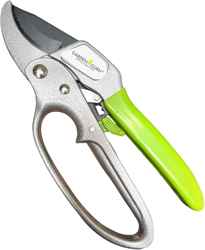 GARDEN GURU Professional Ratchet Pruning Shears Clippers – 4X Cutting Power – Ratcheting Garden Anvil Pruners Scissors - Makes Tough Cuts Easy - Ergonomic Handles - 1 Case (50 Pcs)
