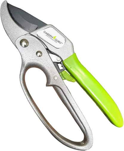 GARDEN GURU Professional Ratchet Pruning Shears Clippers – 4X Cutting Power – Ratcheting Garden Anvil Pruners Scissors - Makes Tough Cuts Easy - Ergonomic Handles - 1 Case (50 Pcs)