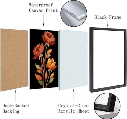 Flowers Bathroom Wall Art Prints Canvas Art Wall Decor Framed Vintage Wall Art Decor Flowers Wall Art Decorations Botanical Hallway Wall Art Artwork For Walls Pictures for Bathroom Bedroom 8x10 Inchs