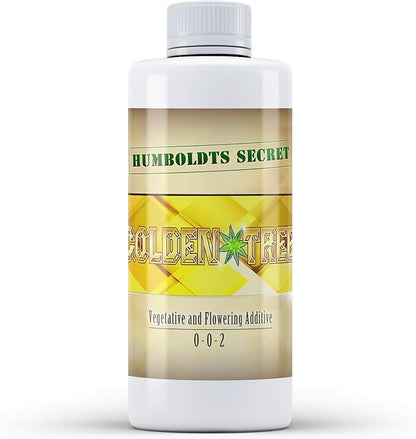 Humboldts Secret Golden Tree Liquid Plant Food | Enhances Growth Indoors or Outdoors | All-in-One Plant Nutrients for Vegetables, Trees, Flowers, Fruits, Roses, Lawns, Tomatoes | 8 Ounce